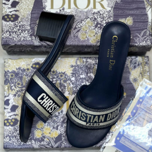 Dior - Dway Heeled Slide / Dark Blue