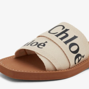Chloé Logo Printed Slip-On Sandals “ Off Whi’