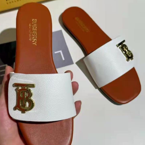 Burberry Sandal 36 ~ 41 “ White/Brown “ 