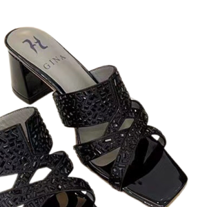 GINA Wedge Sandal “ Black “