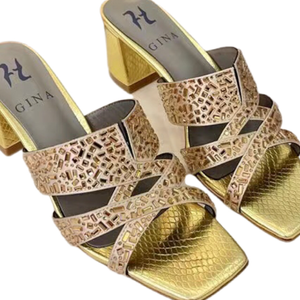 GINA Wedge Sandal “ Gold “