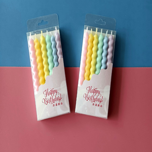 Pastel waived candle set-small