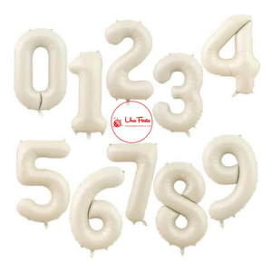 Beige Foil balloons numbers