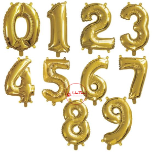 Gold  foil balloon numbers