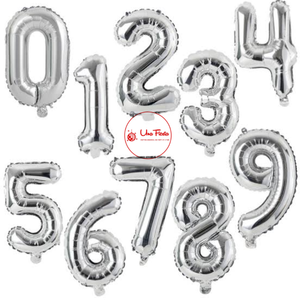 Silver  foil balloon numbers