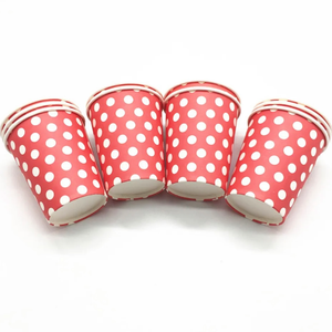 Red White Dots Paper Cups