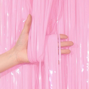 Pink foil curtain 