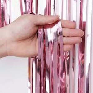 Rose gold foil curtain 