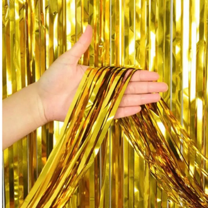 Gold foil curtain 