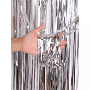 Silver foil curtain 