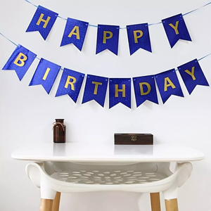 Glitter happy birthday banner
