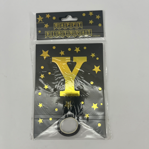 Black sparks happy birthday banner