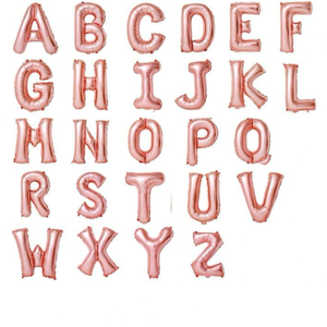 Rose gold Alphabet foil balloons 