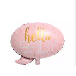 Hello baby pink foil ballon 