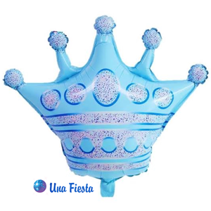 Large Foil Balloon - blue Crown 