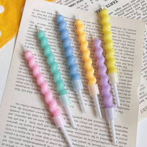 Pastel waived candle set-medium 