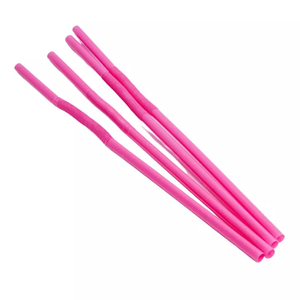 Pink Plastic Straws-20pcs