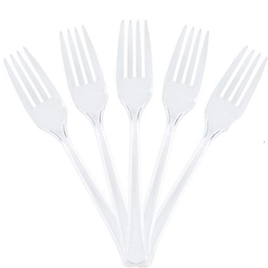 transparent plastic forks-15pcs