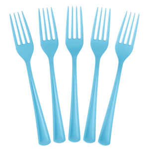 Blue plastic forks-10pcs