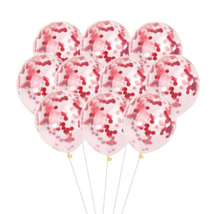 Red glitter balloons-10 pcs
