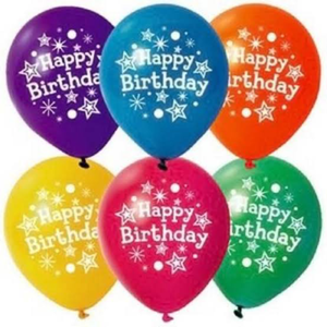 Happy birthday printed balloons-10pcs