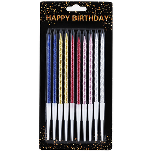 Metallic colors waived candles