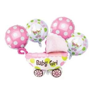 Set baby girl foil balloon 