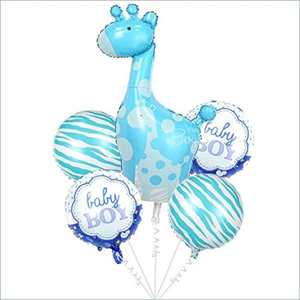 Baby boy giraffe foil ballon set 
