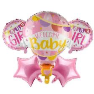 Baby girl foil ballon set 