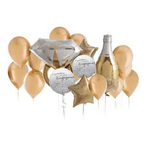 Engagement set foil and latex balloon 