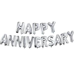 Happy anniversary foil balloon 