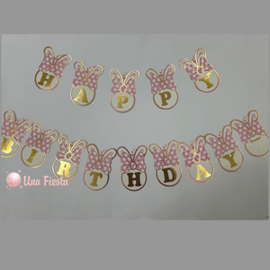 Pink bunny HBD banner 