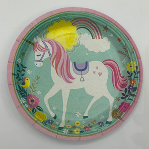 Unicorn paper plates-10pcs