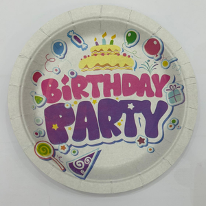 Birthday party paper paper plates-10pcs