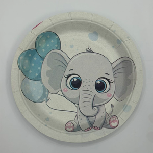 Little elephant paper plates-10pcs