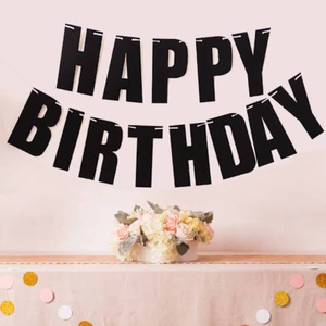 Rainbow holographic black HBD banner 