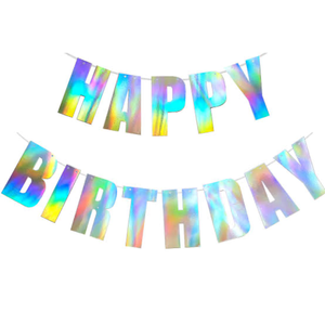 Silver holographic HBD banner 