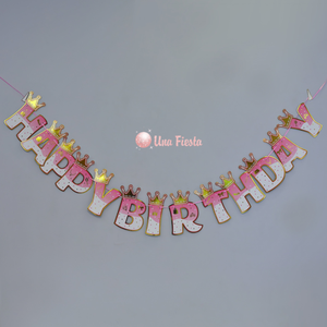 Princess crown HBD banner