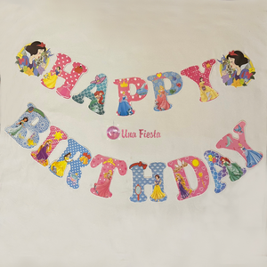 Snow white&amp;Disney princesses HBD banner 
