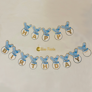 Blue bunny HBD banner 