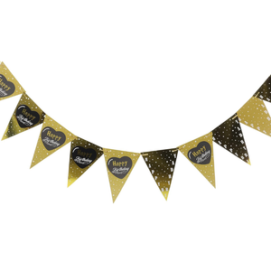 Glossy gold&amp;black HBD banner 