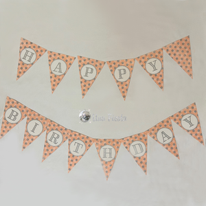 Girls Shining Glitter Polka HBD Banner