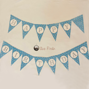 Boys Shining Glitter Polka HBD Banner