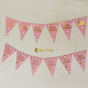 Pink&amp;Glossy Gold HBD banner 