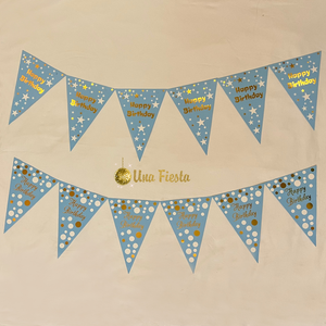 Blue&amp;Glossy Gold HBD banner 