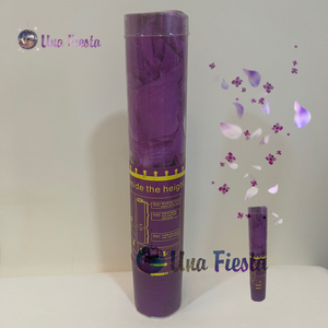 Purple flower petals party popper