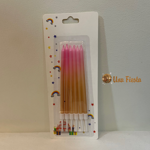 Rose gold omber candles