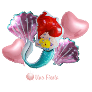 Ariel foil balloons set