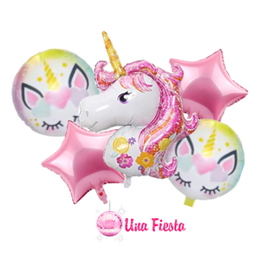Unicorn foil balloons set