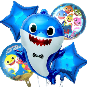 Baby shark foil balloons set